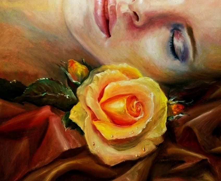 Women with flower
